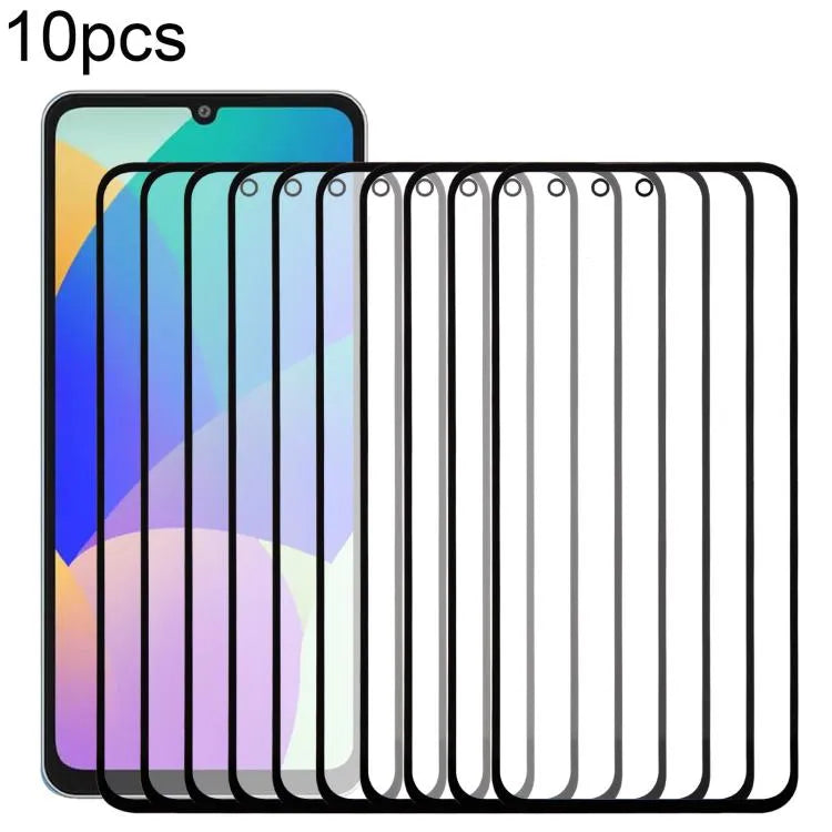 Voor Samsung Galaxy F06 5G SM-E066B 10 stuks voorruit buitenste glazen lens met OCA optisch heldere lijm