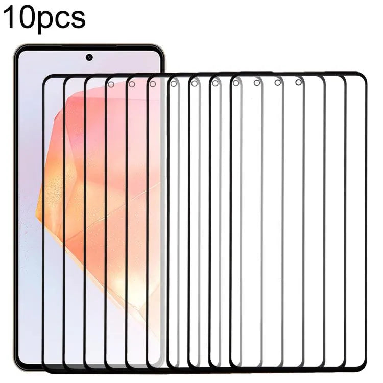Voor Samsung Galaxy C55 SM-C556B 10 stuks buitenste glazen frontlens met OCA optisch heldere lijm