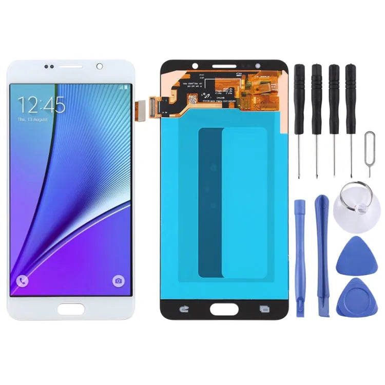 5,5 inch OLED LCD-scherm voor Samsung Galaxy Note 5 met volledige montage Digitizer (wit)