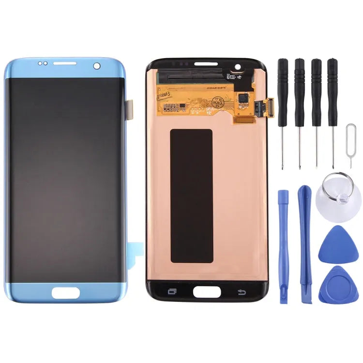 Origineel LCD-scherm + aanraakpaneel voor Galaxy S7 Edge / G9350 / G935F / G935A / G935V (blauw)
