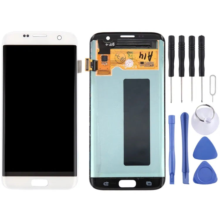 Origineel LCD-scherm + aanraakpaneel voor Galaxy S7 Edge / G9350 / G935F / G935A / G935V (wit)