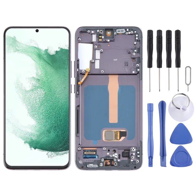 Voor Samsung Galaxy S22+ 5G SM-S906B Origineel LCD-scherm Digitizer volledige montage met frame (zwart)