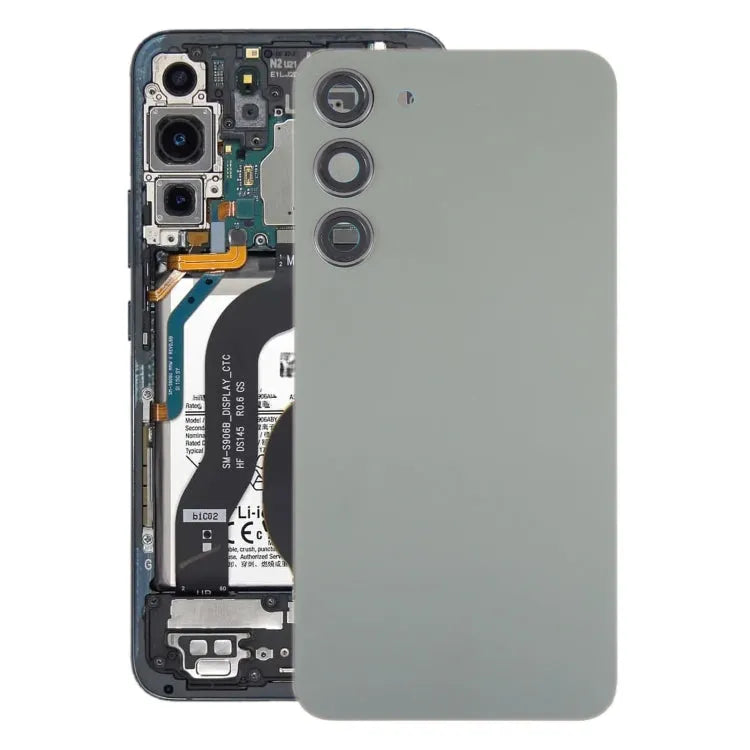 Originele glazen batterij-achterklep met cameralensframe voor Samsung Galaxy S23+ SM-S916B (groen).
