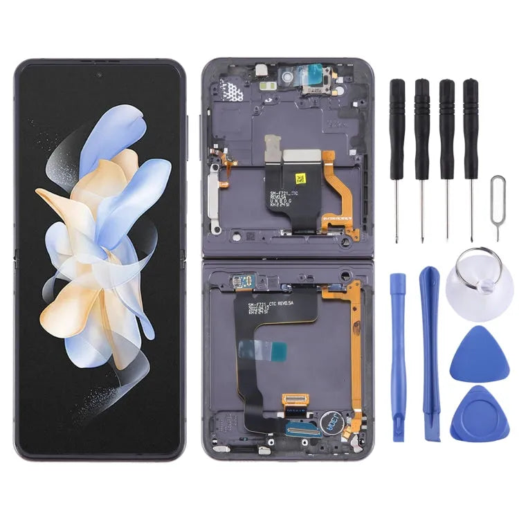 Voor Samsung Galaxy Z Flip4 SM-F721 Originele LCD-scherm Digitizer volledige montage met frame (zwart)