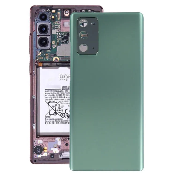 Batterijachterklep met cameralensframe voor Samsung Galaxy Note20 (groen)