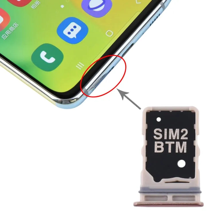Voor Samsung Galaxy A80 simkaartlade + simkaartlade (goud)