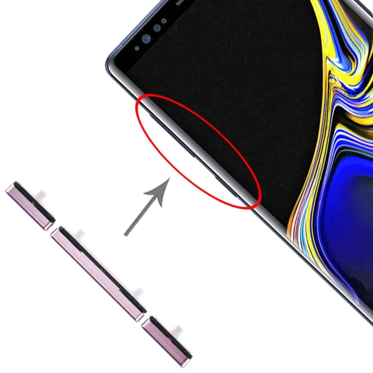 Voor Galaxy Note 9 10 Stel zijtoetsen in (paars)