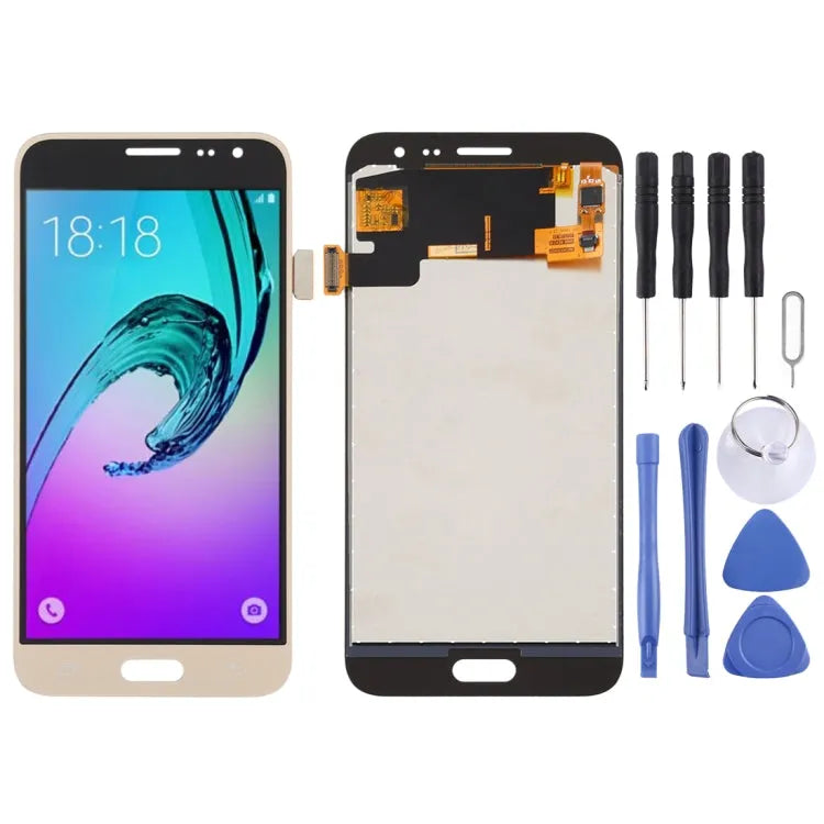 TFT LCD-scherm voor Galaxy J3 (2016) J320FN, J320F, J320G, J320M, J320A, J320V, J320P met Digitizer Volledige Montage (Goud)