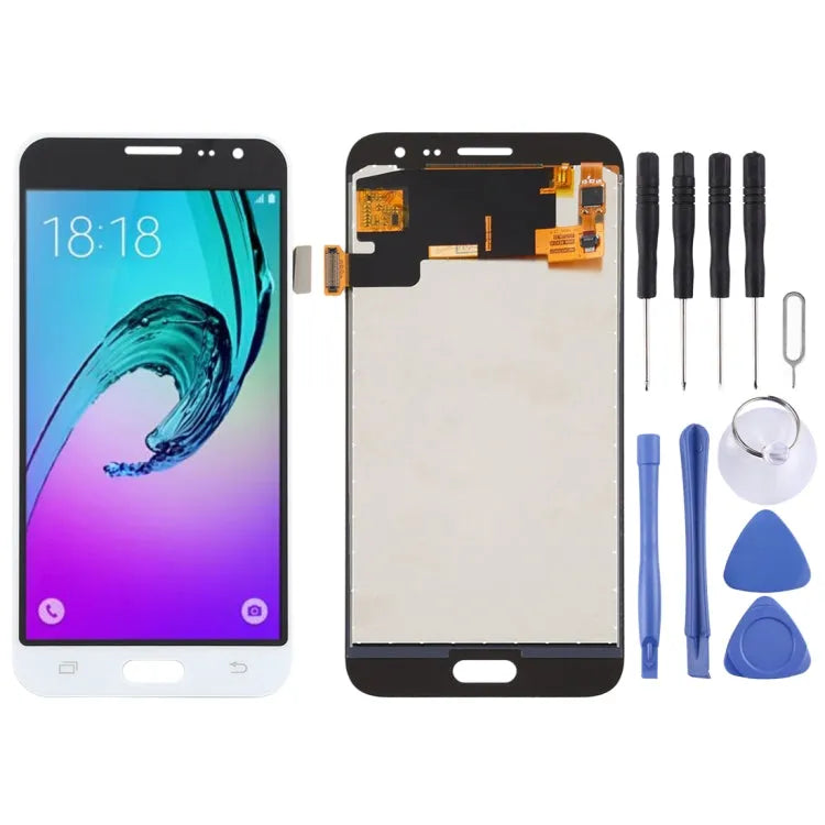TFT LCD-scherm voor Galaxy J3 (2016) J320FN, J320F, J320G, J320M, J320A, J320V, J320P met Digitizer volledige montage (wit)