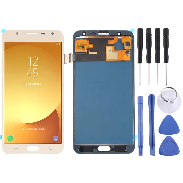 TFT LCD-scherm voor Galaxy J7 Neo, J701F/DS, J701M met Digitizer Volledige Montage (Goud)