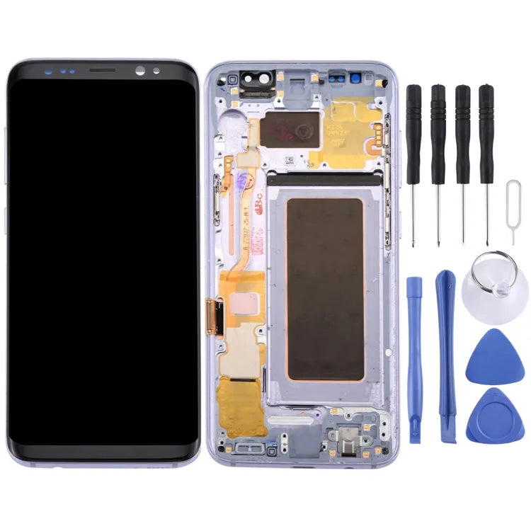 Origineel LCD-scherm + Origineel aanraakpaneel met frame voor Galaxy S8 / G950 / G950F / G950FD / G950U / G950A / G950P / G950T / G950V / G950R4 / G950W / G9500 (grijs)