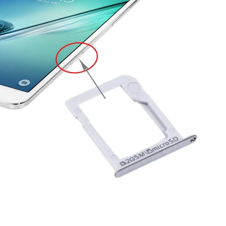 Voor Galaxy Tab S2 8.0 / T715 SIM-kaartlade en Micro SD-kaartlade (wit)
