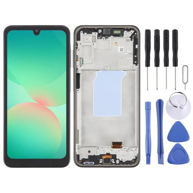 Voor Samsung Galaxy A26 SM-A266B 6,46 inch OLED LCD-schermdigitizer, volledige montage met frame (zwart)