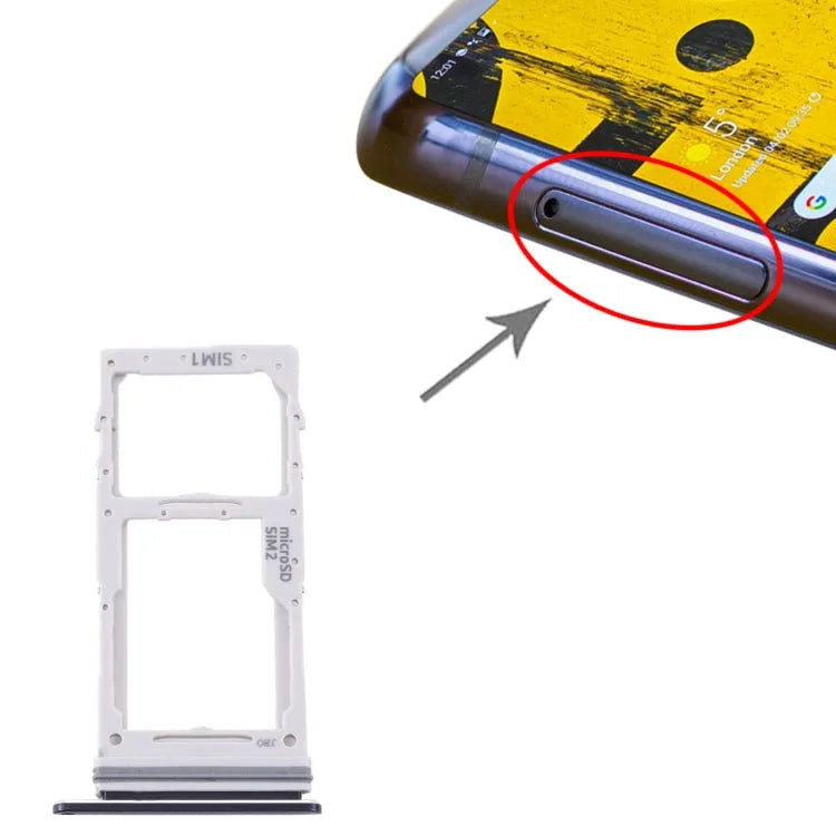 Voor Samsung Galaxy Note 10 Lite SM-N770 SIM-kaartlade + SIM-kaartlade / Micro SD-kaartlade (zwart)