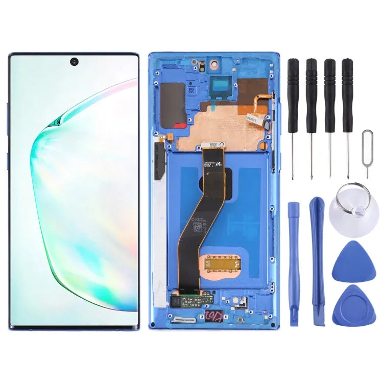 Originele Lcd-scherm voor Samsung Galaxy Note10+ 4G/Note10+ 5G SM-N976/N975 Digitizer Volledige Montage Met Frame (donkerblauw)