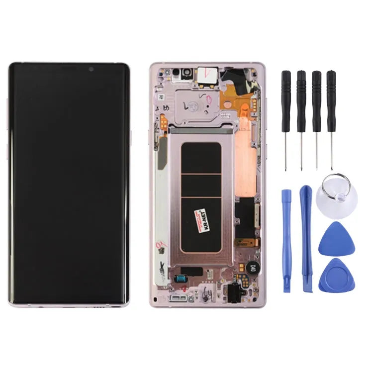 LCD-scherm en volledige montage met frame voor Galaxy Note9 / N960A / N960F / N960V / N960T / N960U (roze)