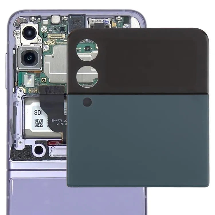 Origineel LCD-secundair scherm met digitizer, complete assemblage, voor Samsung Galaxy Z Flip3 SM-F711B (groen)