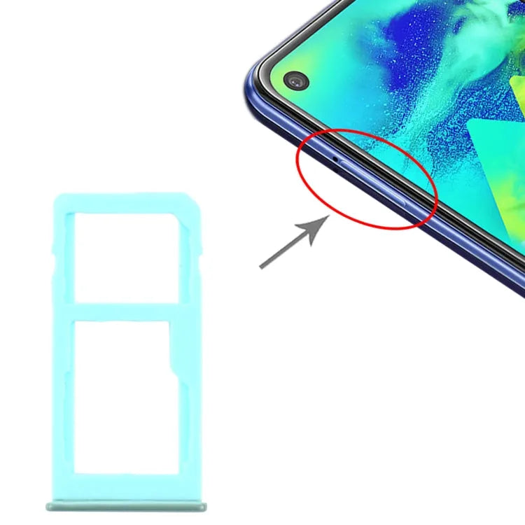 Voor Samsung Galaxy M40 SM-M405 SIM-kaartlade + SIM-kaartlade / Micro SD-kaartlade (babyblauw)
