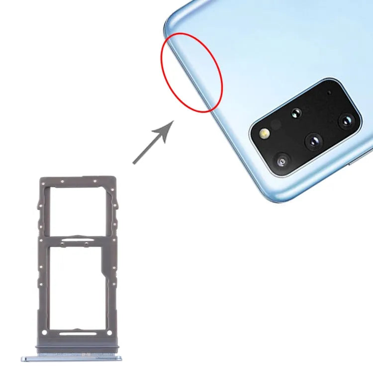 Voor Samsung Galaxy S20+ / Galaxy S20 Ultra SIM-kaartlade + Micro SD-kaartlade (blauw)