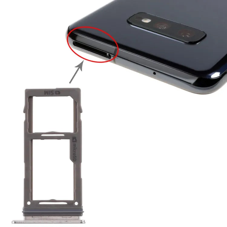 Voor Samsung Galaxy S10+ / S10 / S10e SIM-kaartlade + Micro SD-kaartlade (wit)