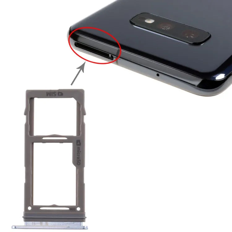 Voor Samsung Galaxy S10+ / S10 / S10e SIM-kaartlade + Micro SD-kaartlade (blauw)