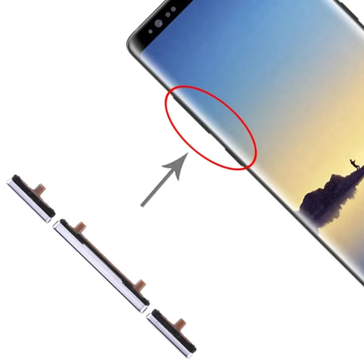 Voor Galaxy Note 8 10 Set zijtoetsen (grijs)