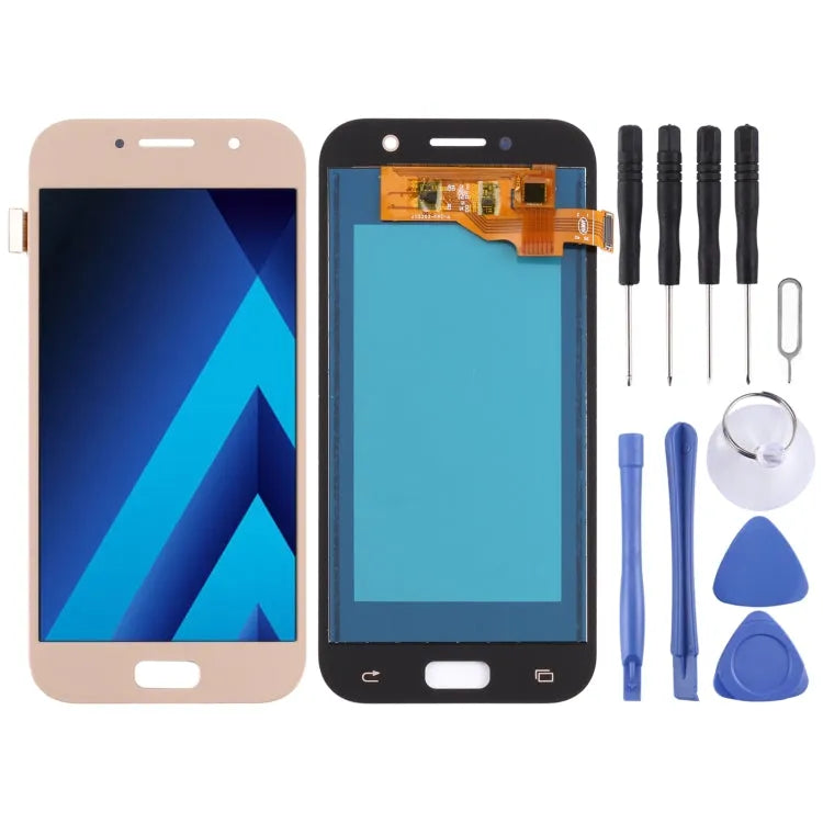 TFT LCD-scherm voor Galaxy A5 (2017), A520F, A520F/DS, A520K, A520L, A520S met Digitizer Volledige montage (TFT-materiaal) (Goud)