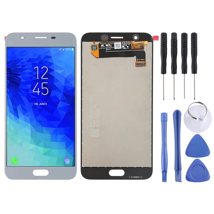 OEM LCD-scherm voor Galaxy J7 (2018) / J737 met Digitizer volledige montage (grijs)