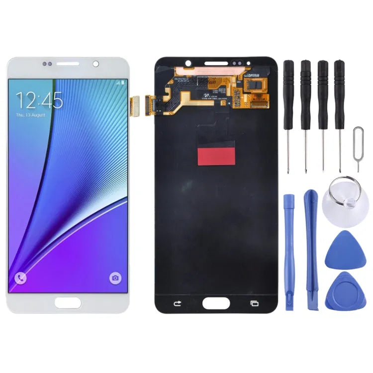 5,7 inch Originele LCD Scherm en Digitizer Volledige Montage voor Galaxy Note 5/N9200, N920I, N920G, N920G/DS, N920T, N920A (Wit)