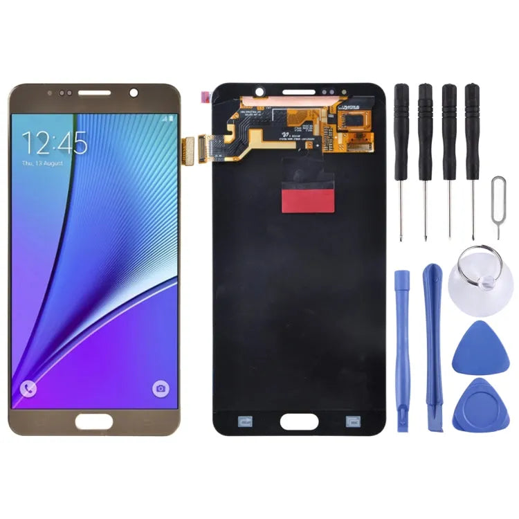 5,7 inch Originele LCD Scherm en Digitizer Volledige Montage voor Galaxy Note 5/N9200, N920I, N920G, N920G/DS, N920T, N920A (Goud)