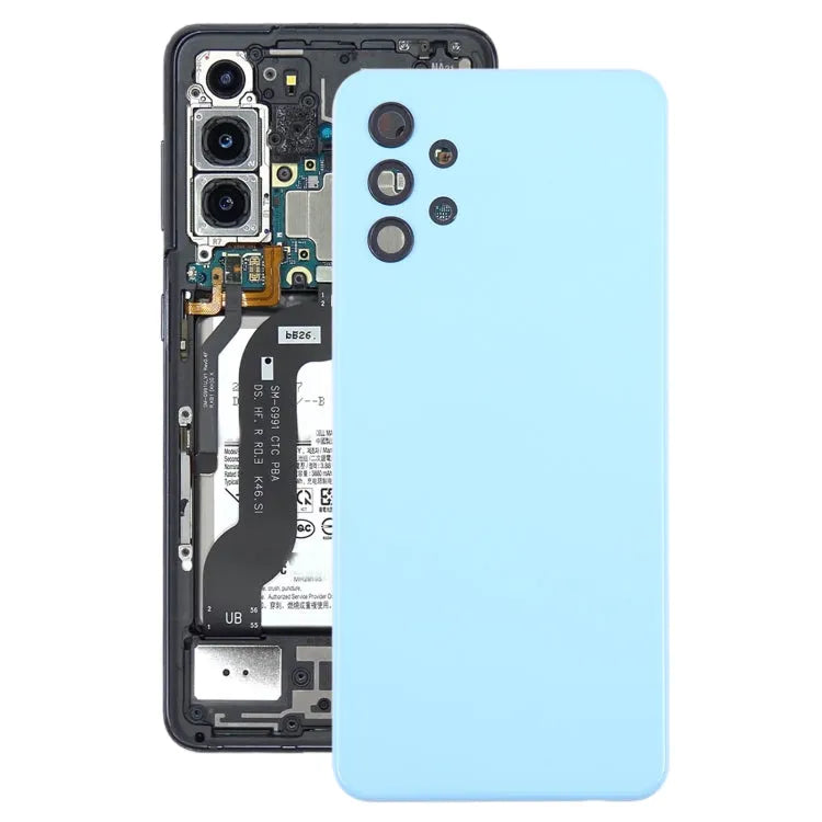 Batterijachterklep met cameralensframe voor Samsung Galaxy A32 5G (blauw)