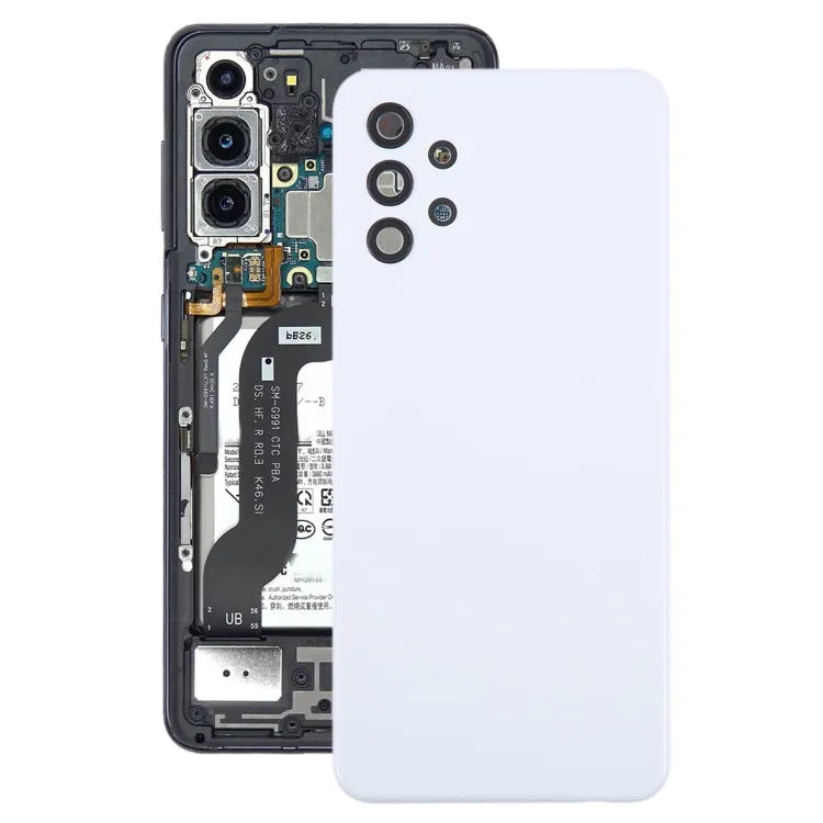 Batterijachterklep met cameralensframe voor Samsung Galaxy A32 5G (wit)