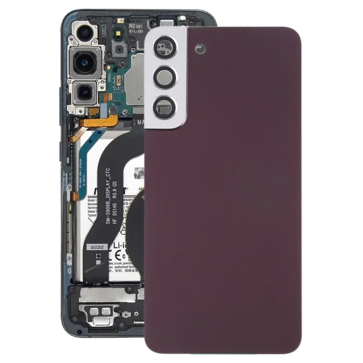 Batterijachterklep met cameralensframe voor Samsung Galaxy S22+ 5G SM-S906B (paars)