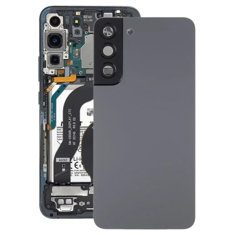 Batterijachterklep met cameralensframe voor Samsung Galaxy S22+ 5G SM-S906B (grijs)
