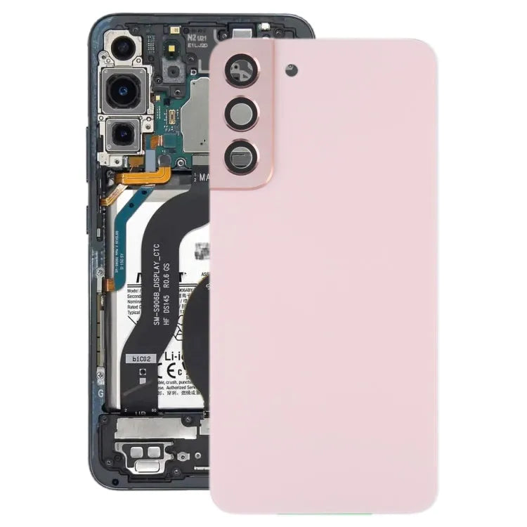 Batterijachterklep met cameralensframe voor Samsung Galaxy S22+ 5G SM-S906B (goud)