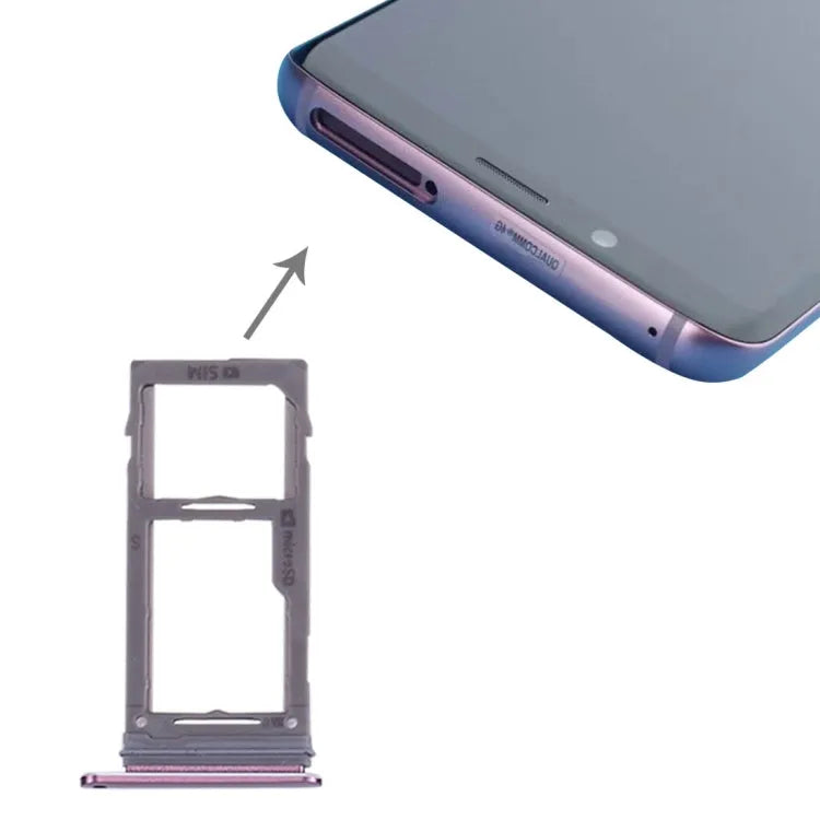 Voor Galaxy S9+ / S9 SIM & Micro SD-kaartlade (paars)