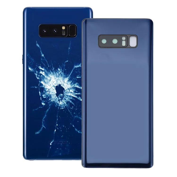 Voor Galaxy Note 8 Back Cover met Camera Lens Cover (Blauw)