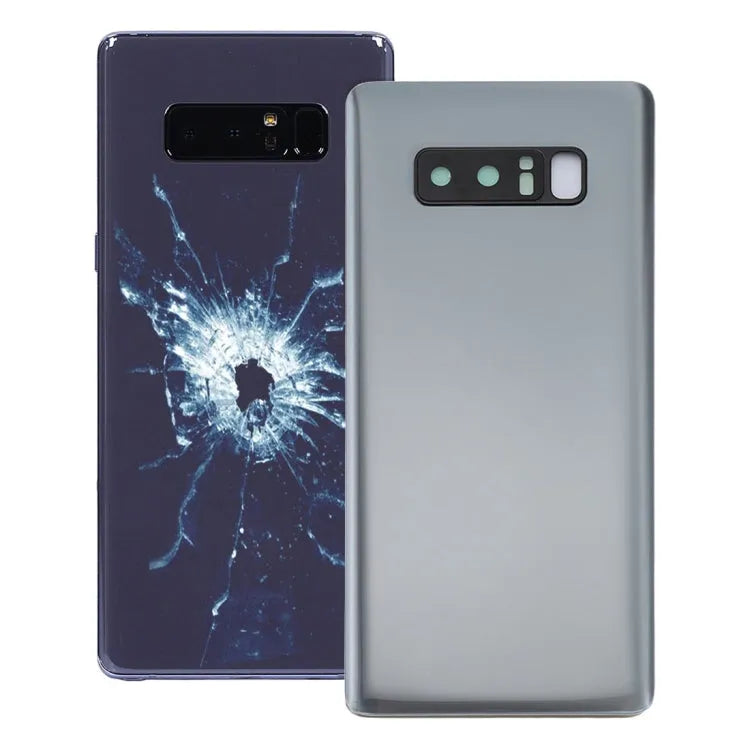 Voor Galaxy Note 8 Back Cover met Camera Lens Cover (Zilver)
