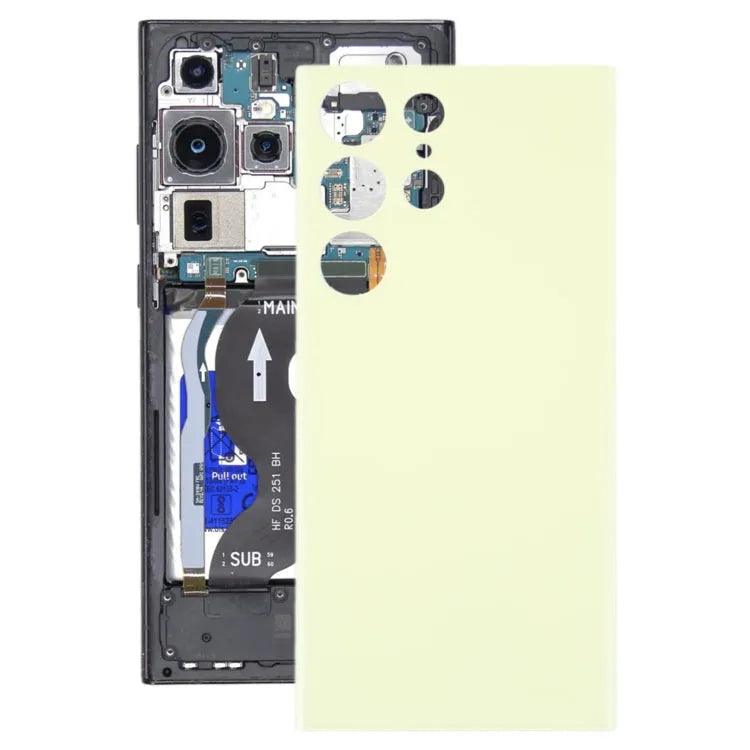 Voor Samsung Galaxy S23 Ultra 5G SM-S918B OEM Batterij achterkant (Geel)