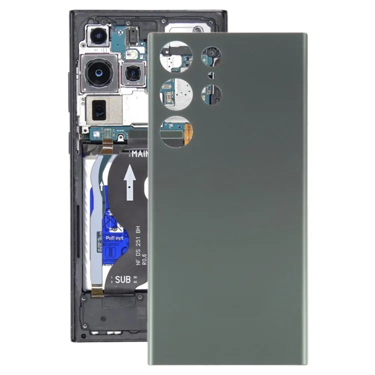Voor Samsung Galaxy S23 Ultra 5G SM-S918B OEM Batterij achterkant(Groen)