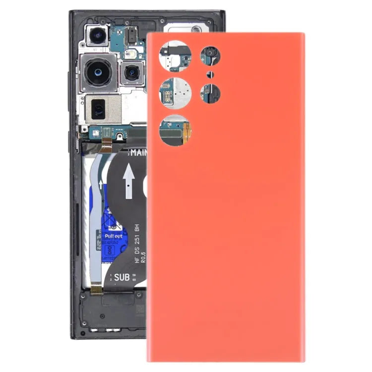Voor Samsung Galaxy S23 Ultra 5G SM-S918B OEM batterij achterkant (rood)