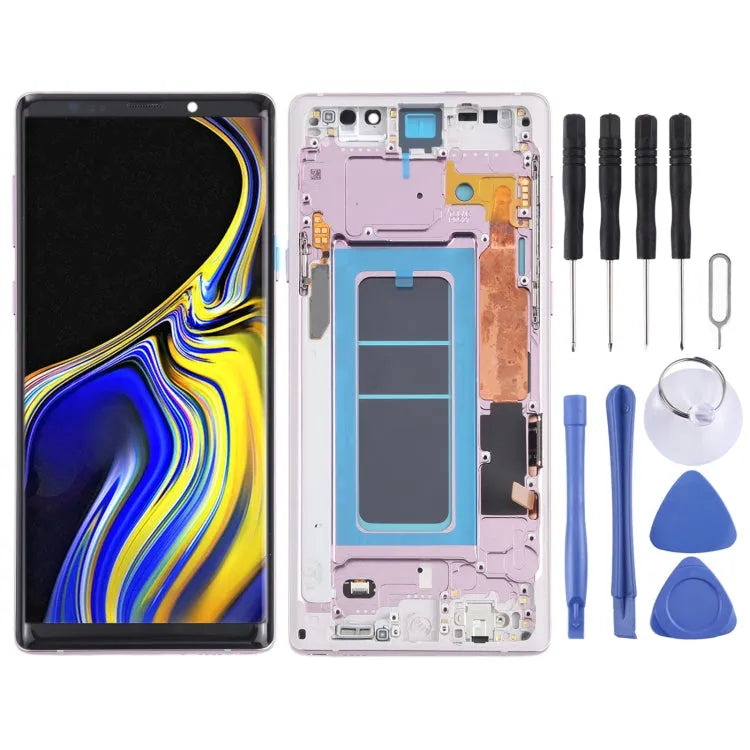 OLED LCD-scherm voor Samsung Galaxy Note9 SM-N960 Digitizer Volledige montage met frame (paars)