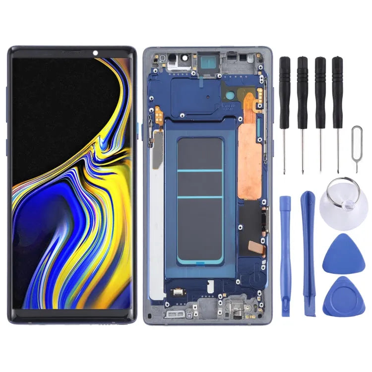 OLED LCD-scherm voor Samsung Galaxy Note9 SM-N960 Digitizer Volledige montage met frame (blauw)