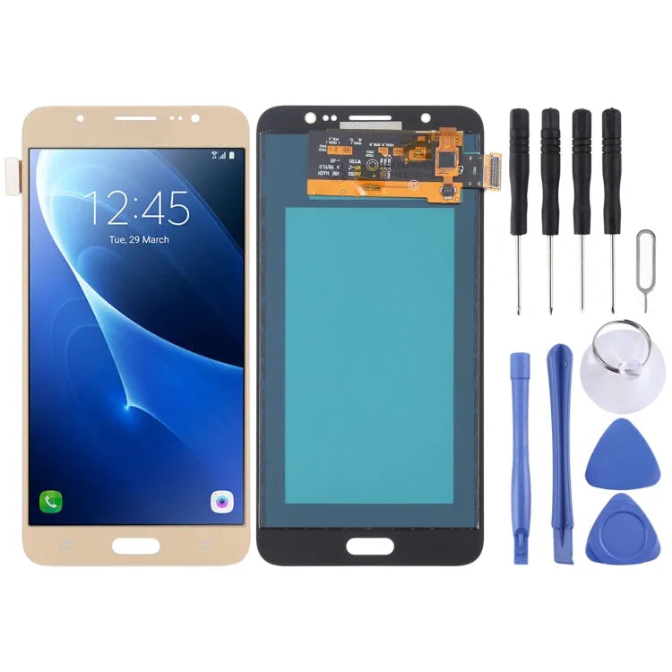 TFT LCD-scherm voor Galaxy J7 (2016) / On 8, J710F / J710FN / J710M / J710MN / J7108 met Digitizer Volledige Montage (Goud)