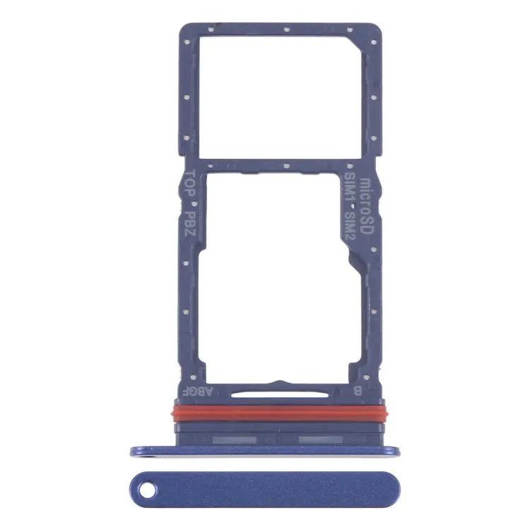 Originele SIM-kaarthouder + SIM-/MicroSD-kaartlade voor Samsung Galaxy A27 SM-A276B (blauw)