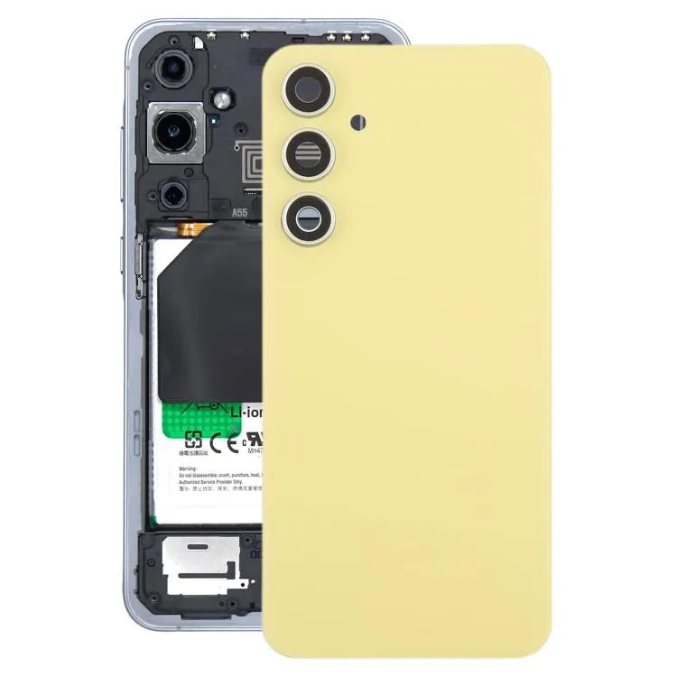 Originele Samsung Galaxy A55 SM-A556B batterij-achterklep met cameralensframe (geel)