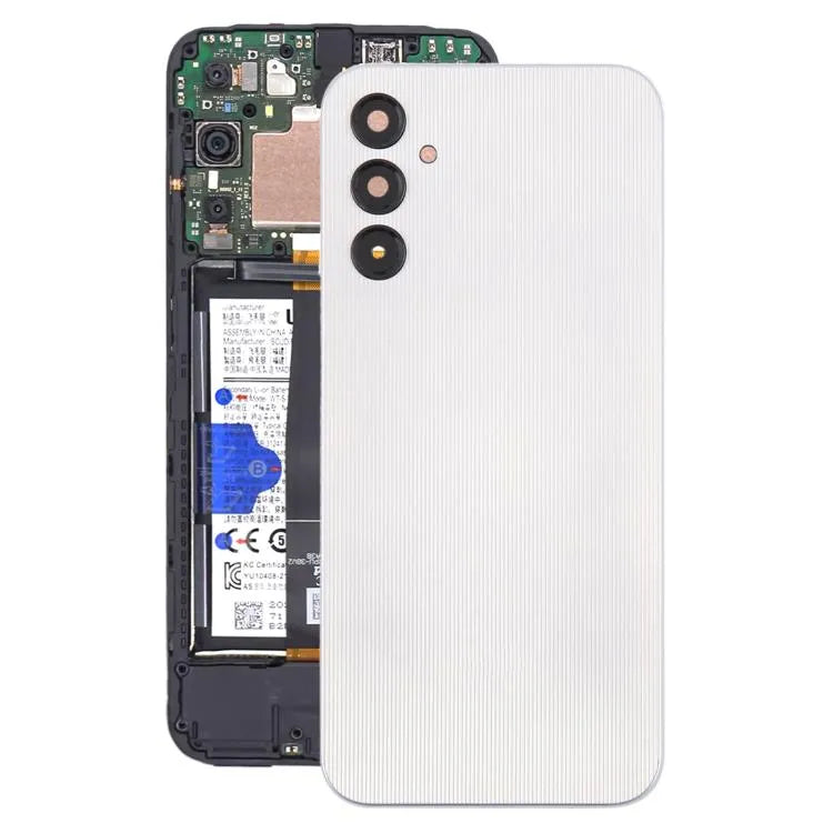 Batterijachterklep met cameralensframe voor Samsung Galaxy A14 SM-A145F (zilver)