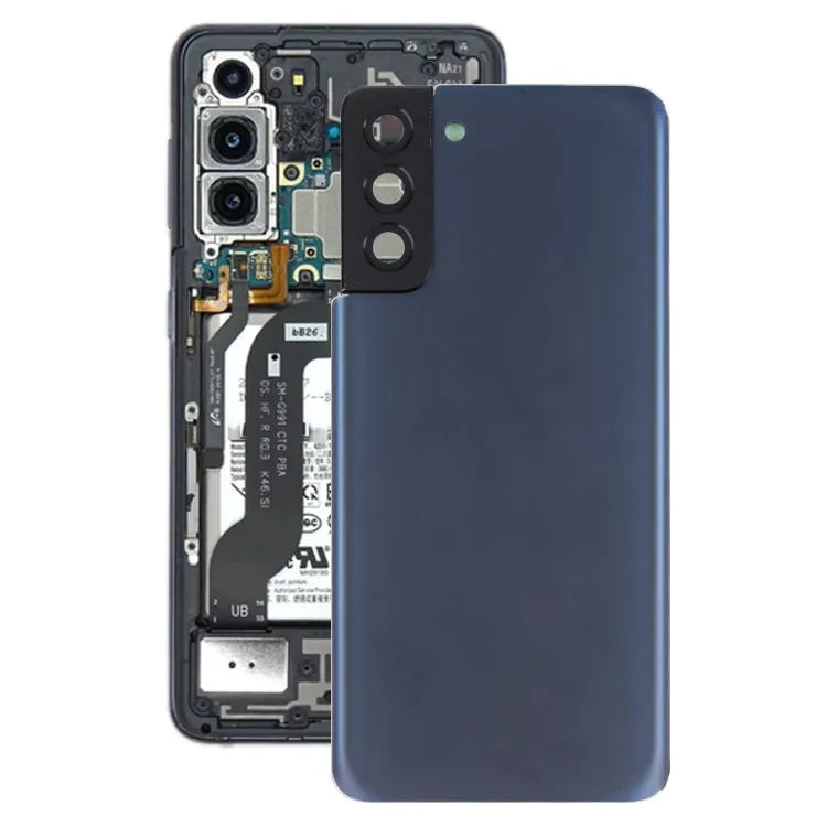 Batterijachterklep met cameralensframe voor Samsung Galaxy S21+ 5G (blauw)