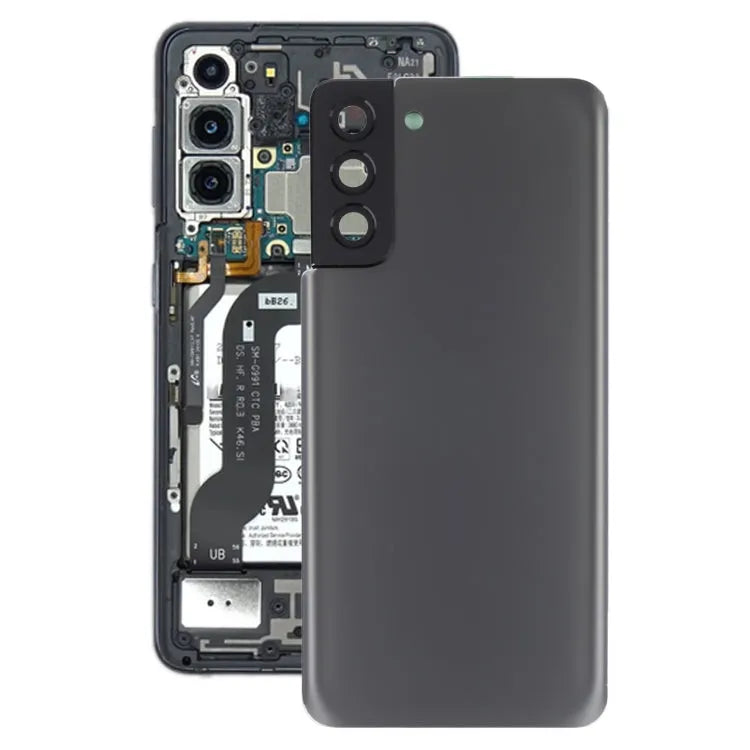 Batterijachterklep met cameralensframe voor Samsung Galaxy S21+ 5G (grijs)