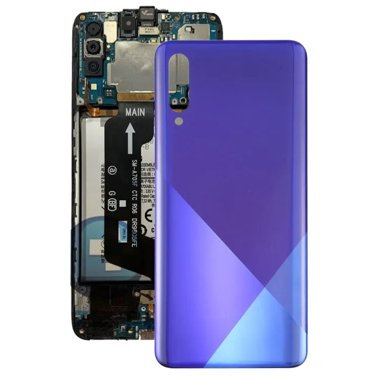 Voor Samsung Galaxy A30s Batterij Back Cover (Paars)